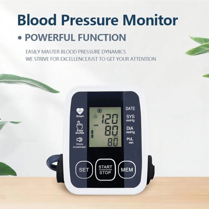 Blood Pressure Monitor With Heart Beat Pulse Meter